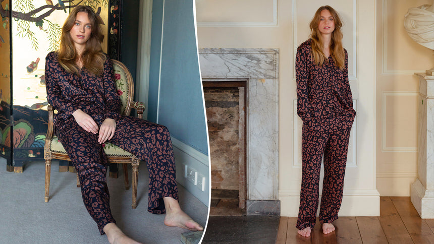 The Mór Card Fox & Taylor Leopard Print PJ Set