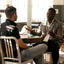 The Mór Card Mindset coaching sessions by Geoff Nicholson two people at work