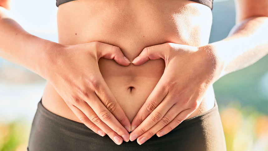 The Mór Card Gut Reset Bootcamp Someone's Stomach and their Hands in a Heart Shape