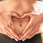 The Mór Card Gut Reset Bootcamp Someone's Stomach and their Hands in a Heart Shape