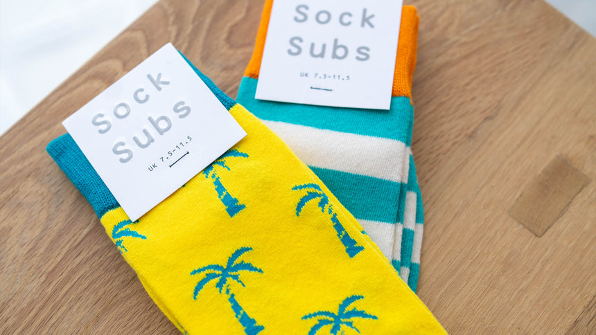 The Mór Card Sock Subs Brightly Coloured Socks Two Pairs